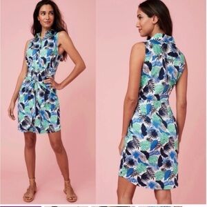 Untuckit‎ Kenzie Sleeveless Dress Size 4 Palm Leaf Print